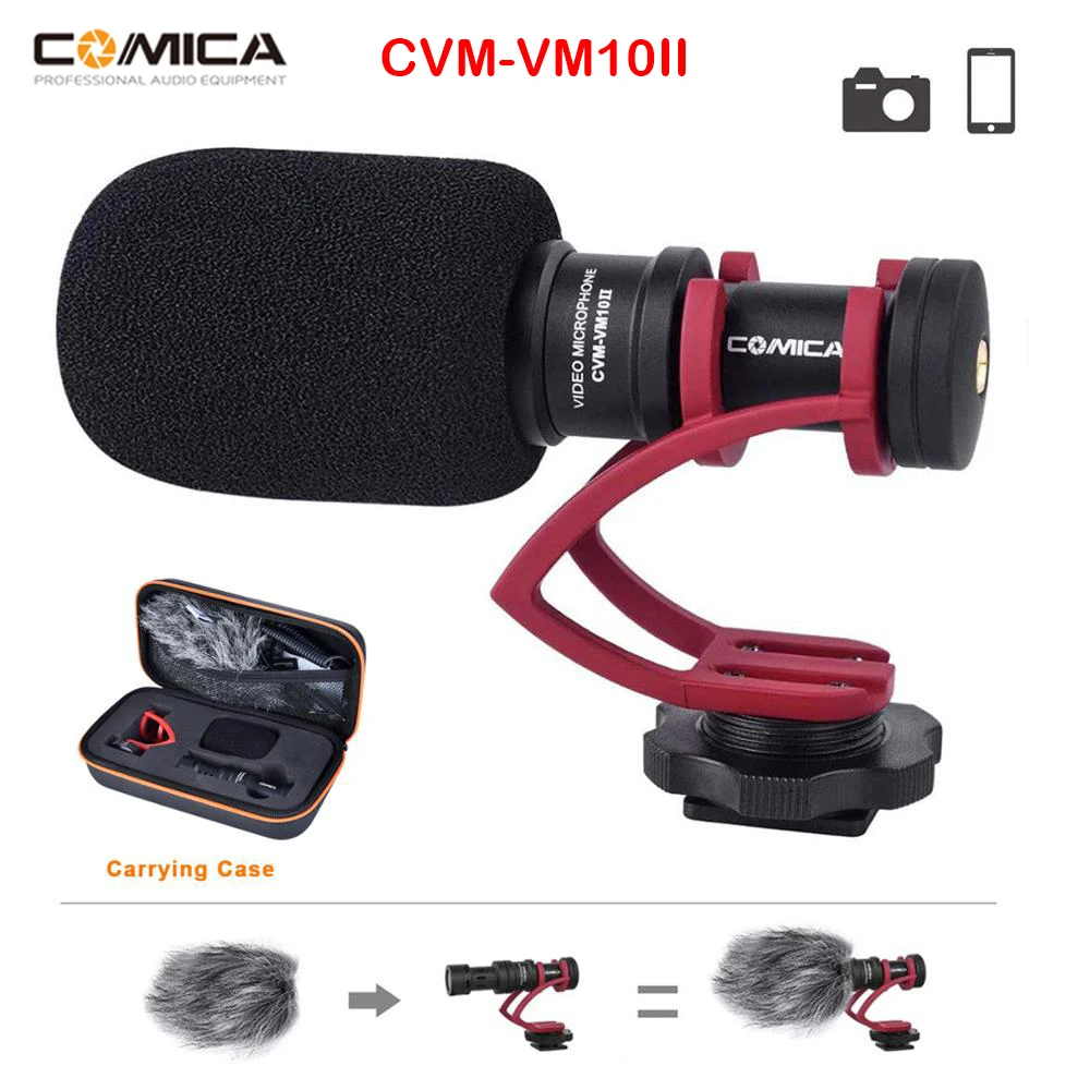 Компактный кардиоидный направленный конденсатор Comica CVM-VM10II VM10 II микрофон для