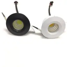 1 шт. Белый Черный Мини светодиодный прожектор 3 Вт диаметр 40 мм Мини светодиодный прожектор для шкафа витрина шкаф-витрина под лестницей точечное освещение 3 Вт