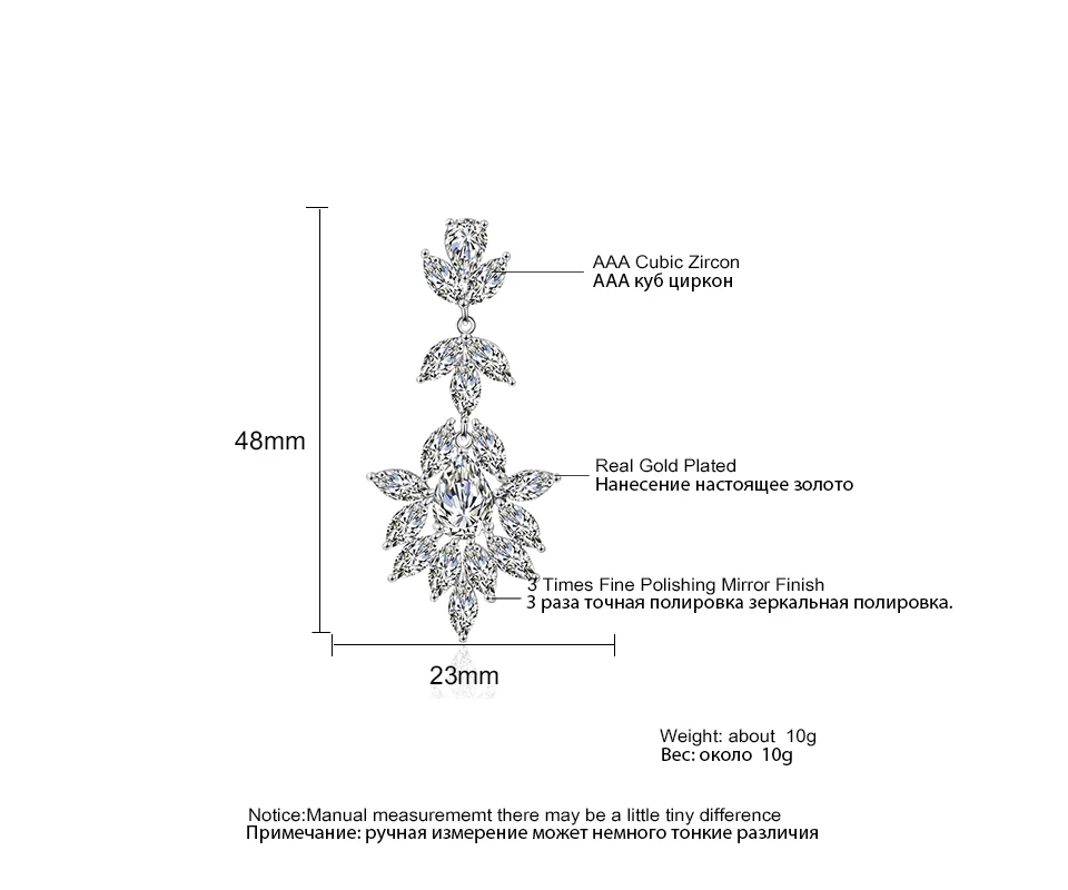 ZAKOL модные кубические циркониевые серьги-люстры Висячие серьги для женщин винтажные Листья Свадебные украшения FSEP2205