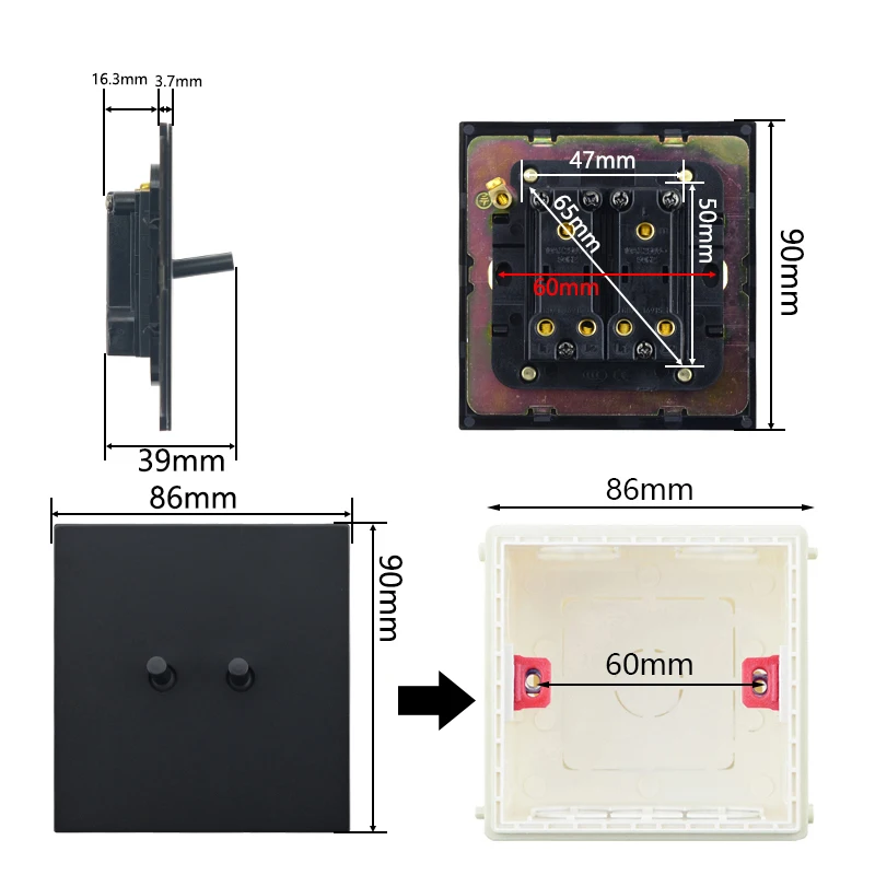 Plaque Finition Simple Interrupteur Ou Prise Walli - Bricolage