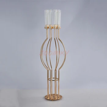 

4Pcs/lot Novelty Candle Holder Metal Candlestick Party Vintag Candle Stand Rack Wedding Table Centerpiece Road Lead Party Decor