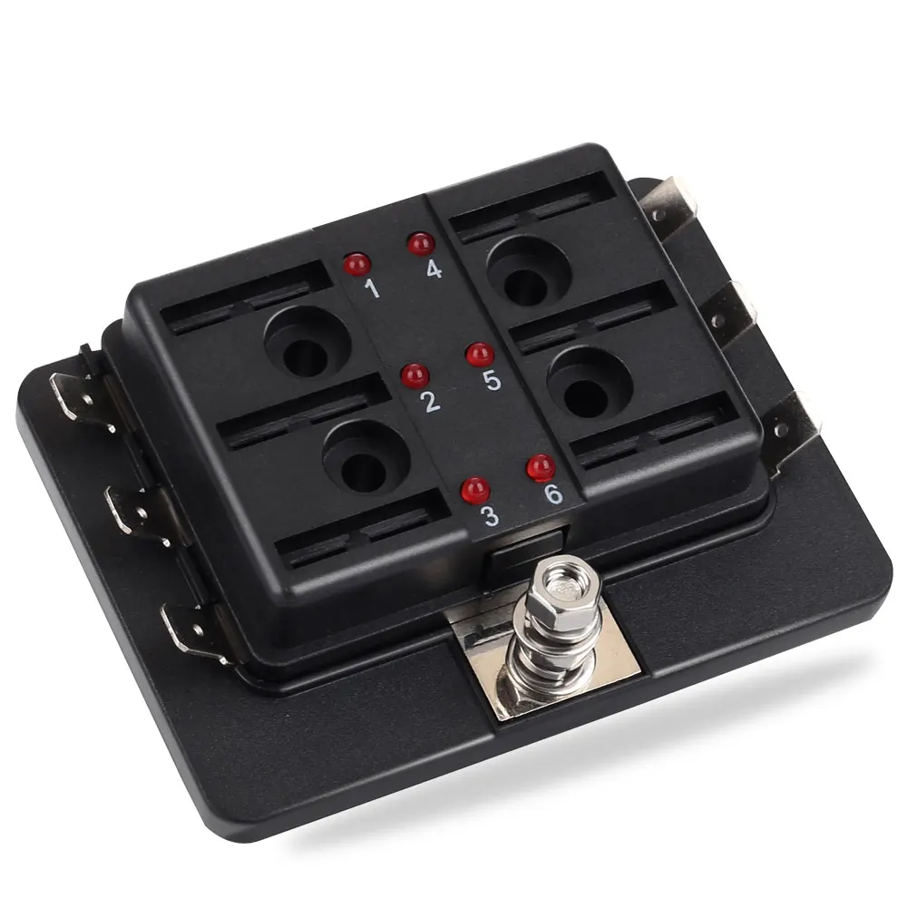 Автомобильный блок предохранителей, держатель предохранителей, автомобильный держатель предохранителей, запасной комплект, 6 дорожных 32 В, универсальный