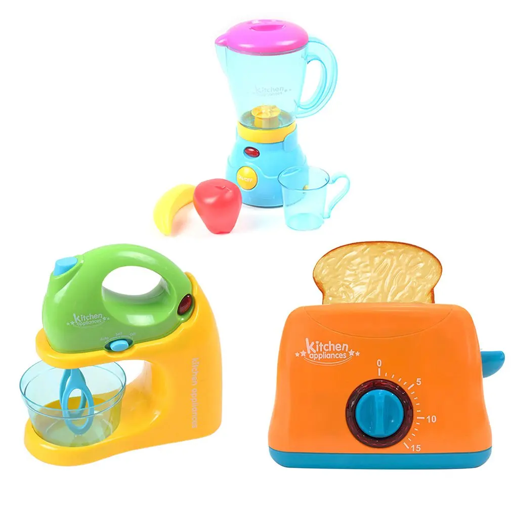 

Home kitchenware Children's simulation mini electric small appliances with light toaster kitchen toys