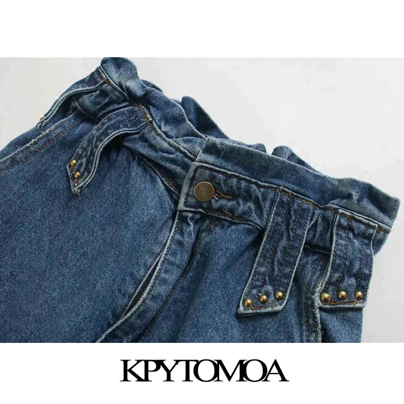 Женские джинсовые брюки KPYTOMOA винтажные джинсы на молнии с карманами и