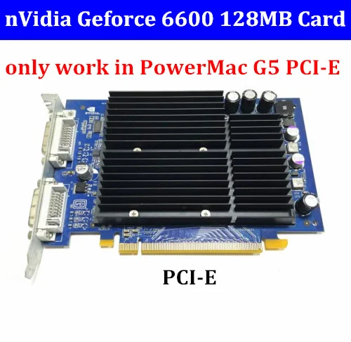 NVidia Geforce 6600 128MB 듀얼 DVI PCI E 비디오 그래픽 카드, Apple PowerMac G5 ...