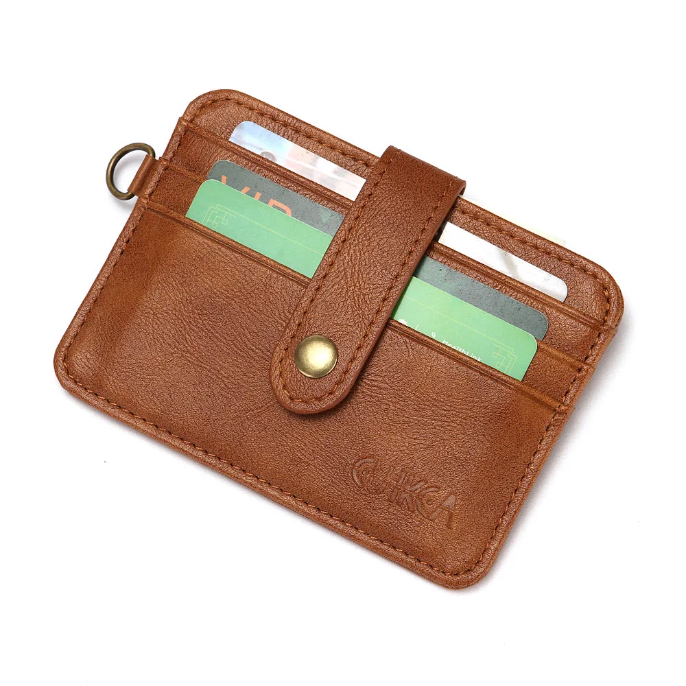 Korean version of men's and women's leather business fashion wallets multi-function bank card business card card holder card hol
