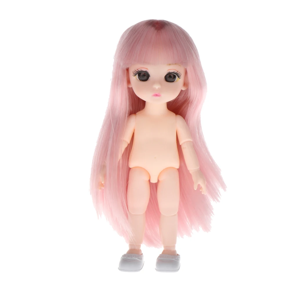 16cm 13 Moveable Jointed Dolls Mini BJD Baby Girl Body Fashion Dolls Toy with Shoes For Girls Gift