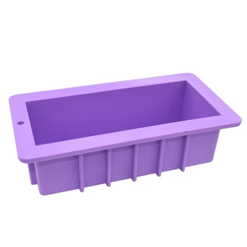 

Silicone Soap Molds Rectangular Loaf Mold with Plastic Scraper for Handmade Soap L4MF