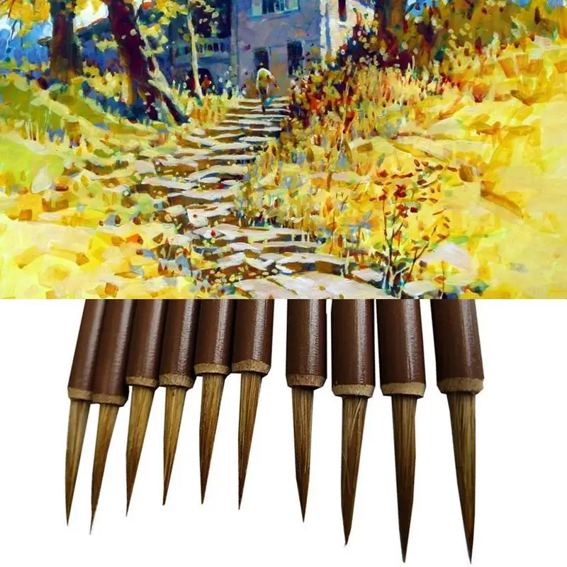 Новинка(s, M, L) тонкая кисть для рисования на крючках, китайская каллиграфическая кисть, Бамбуковая художественная кисть для рисования, канцелярские принадлежности, масляная кисть, Ручка B J3S7