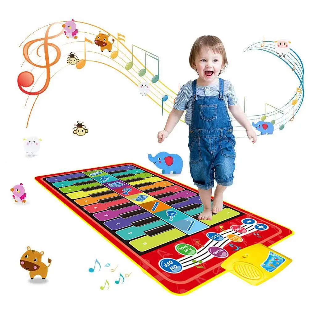 4 Style Double Row Musical Instrument Piano Mat Multifunction Infant Fitness Keyboard Educational Toys For Kids Gift Play Carpet | Игрушки и