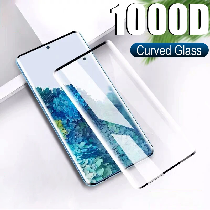Полное покрытие закаленное стекло для Samsung Galaxy Note 20 S20 plus защита экрана S8 S9 S10 9 10