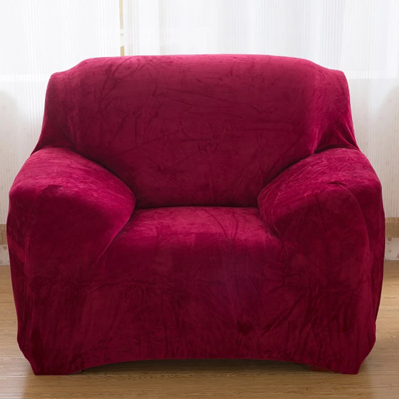 Зимние супер мягкие плюшевые чехлы для диванов однотонные Цвет утепленные стрейч все включено чехол для дивана, чехол для дивана, для возраста от 1/2/3/4 сиденья