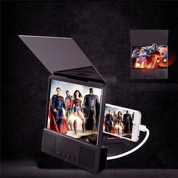 

8/12'' Bluetooth Phone Screen Magnifier Amplifier Bracket Phone Stand HD Projection Holder for Universal Mobile Phones