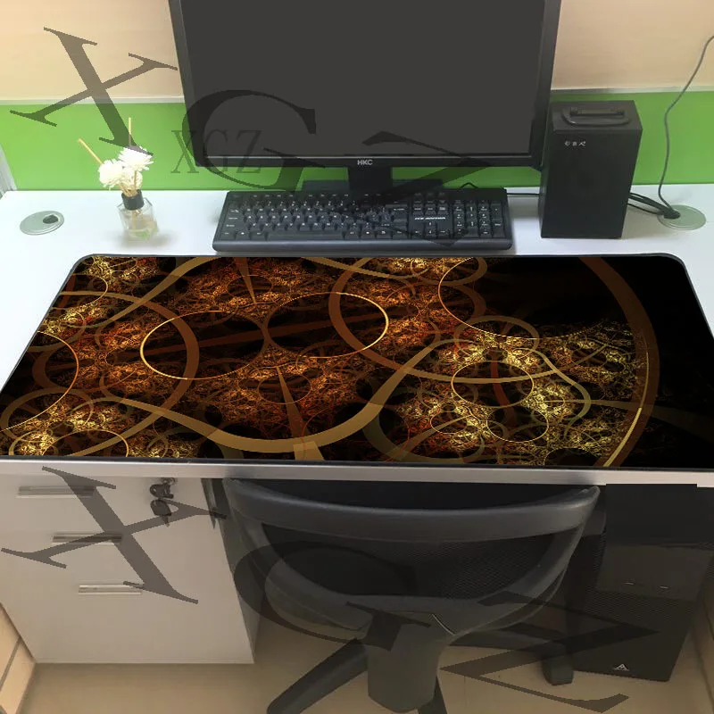 XGZ Ретро Шестерня аниме на заказ большая игра коврик для мыши замок компьютерный стол коврик Резиновая Полоса Скольжения 900x400/600x300 Xxl