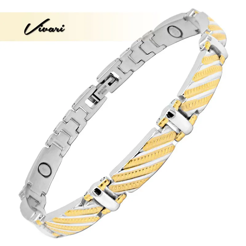 Vivari магнитный браслет из нержавеющей стали для женщин золото и серебро полировка здоровья ювелирные изделия для облегчения боли
