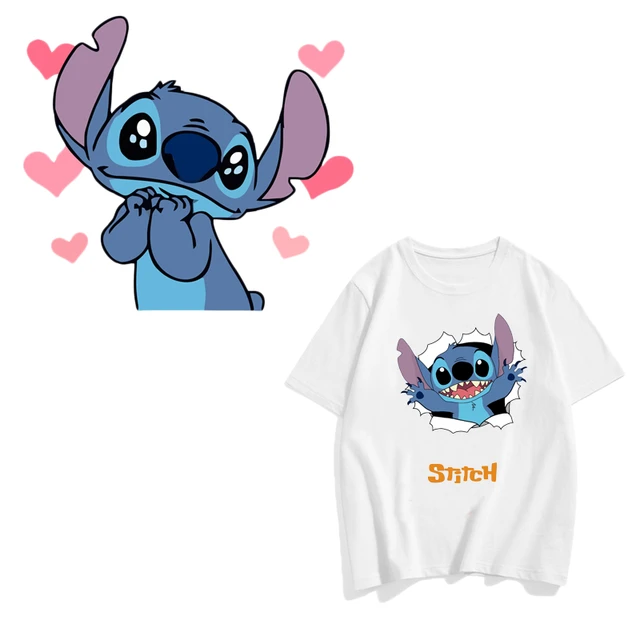 Cute Stitch Disney Lilo & Stitch Heat Transfer Stickers Iron-on Transfers  For Clothing Thermoadhesive Adhesive Patches Kawaii - AliExpress