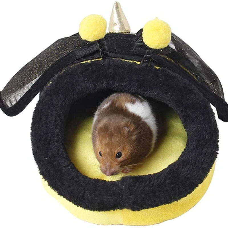 Pet Warm Bed Guinea Pigs Bed Hedgehog Winter Nest Rat Chinchillas Small Pet Animals Bed House Habitat Lightweight Durable Portab