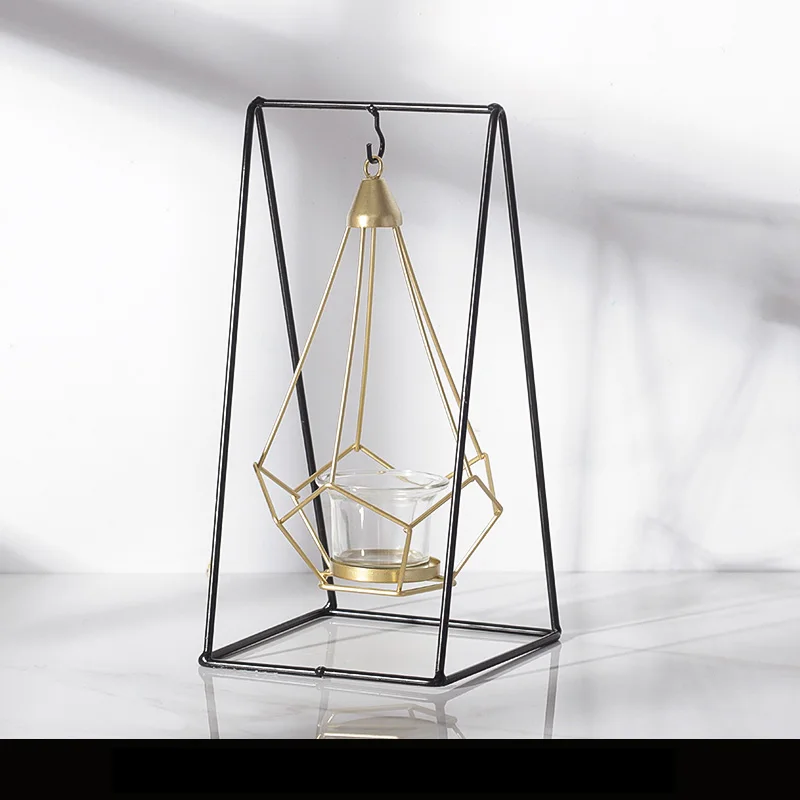 Candlestick E Современный свадебный подсвечник, металлический золотой чайный светильник, большой металлический фонарь, светильник Ferforje, свадебное украшение, LLC112 - Цвет: Candlestick E
