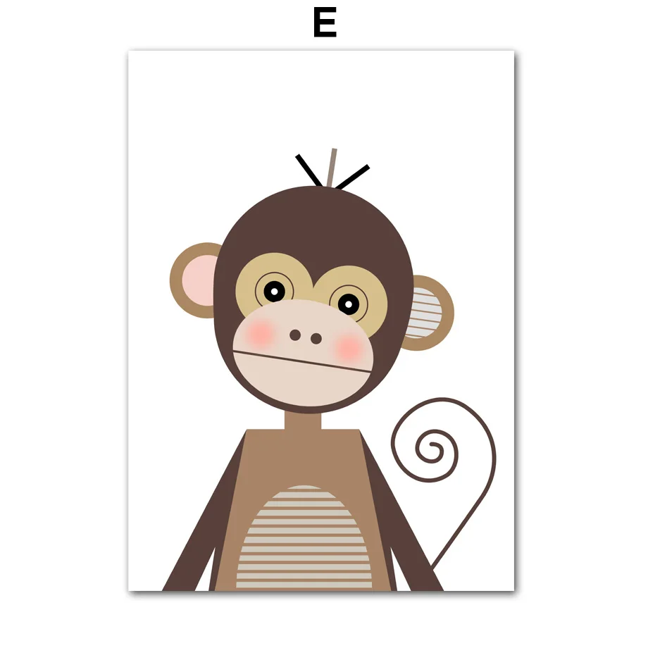 Lion-Giraffe-Zebra-Elephant-Monkey-Animals-Wall-Art-Print-Canvas-Painting-Nordic-Posters-And-Prints-Wall (7)