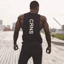 Летние мышцы брат Для мужчин стиль майки из чистого хлопка спортивные Фитнес на открытом воздухе для бега, баскетбола, платье-майка без рукавов