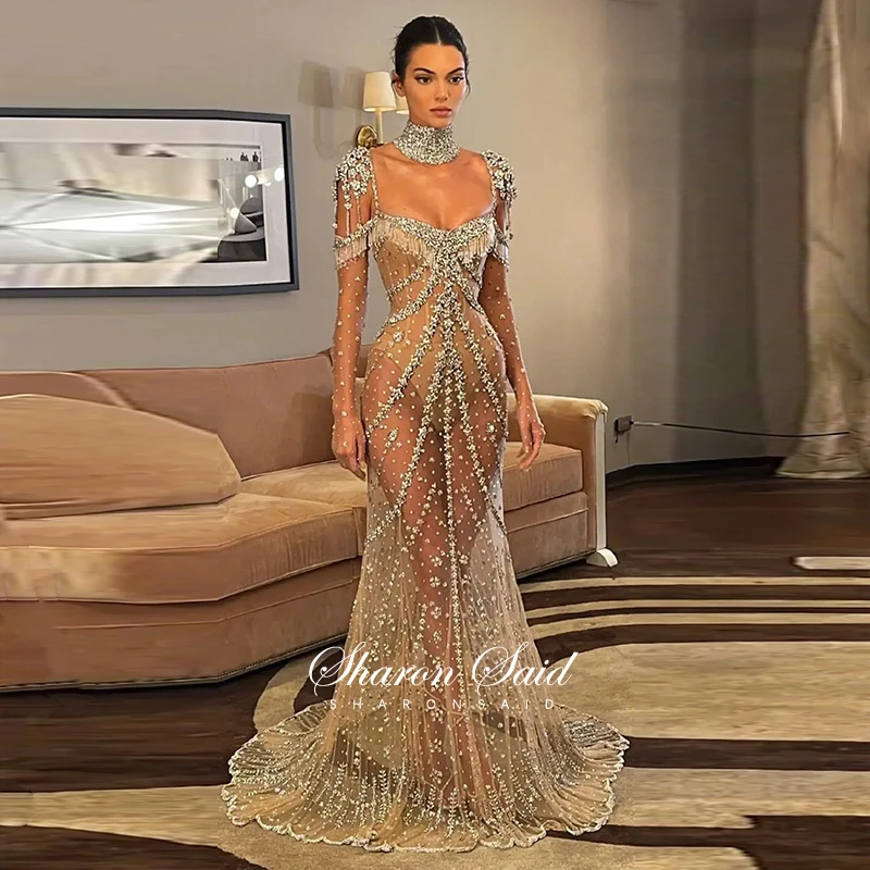 Prom Dresses Luxury Crystal Mermaid ...