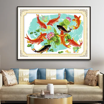 

Cross Stitch Joy Sunday Cross Stitch Kits Cross Stitch Kits Embroidery Needlework Set Fishes Patterns Printed 11ct Cross Stitch