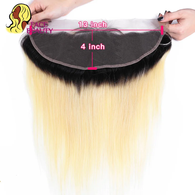 Facebeaut 1B 613 13x4 кружевная Фронтальная застежка черные корни отбеленные узлы