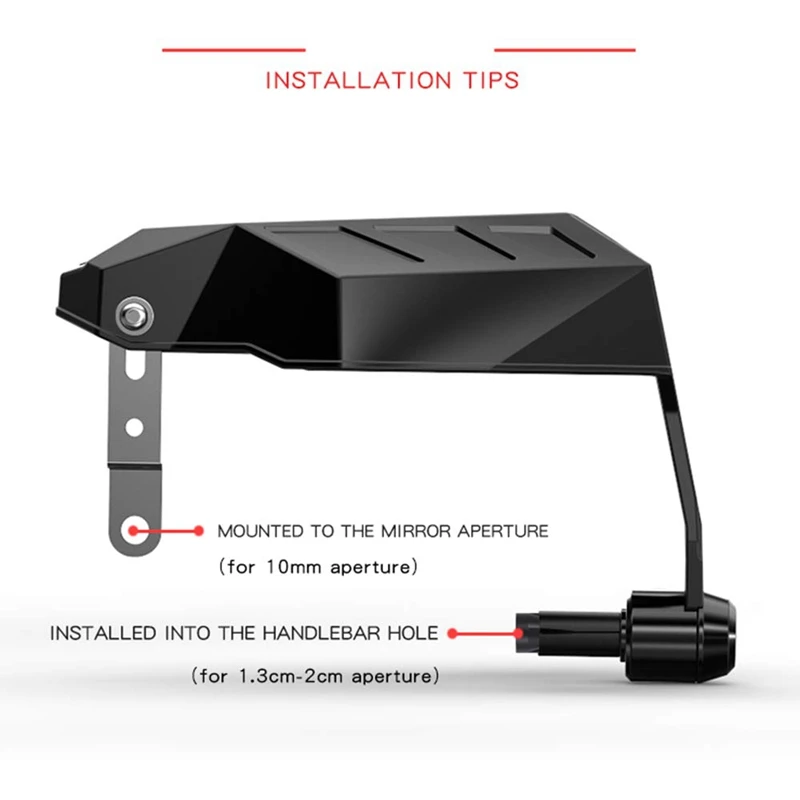 Motorcycle Hand-Guards Protector Led Light Motorbike Motocross Falling Protection Baffle Waterproof Universal Windshield Hood