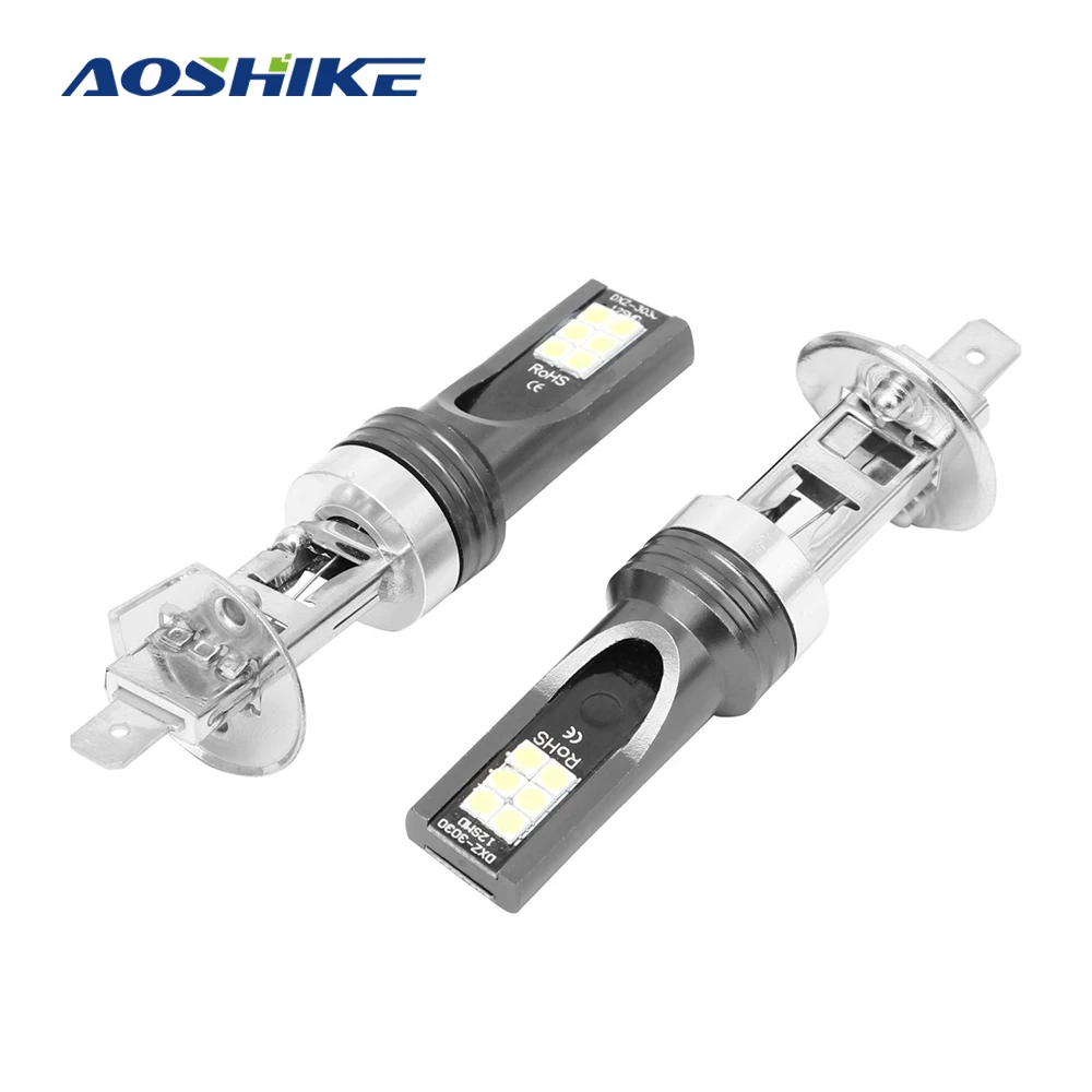 AOSHIKE 12V 24 V COB светодиодный мотоциклетные фары автомобиля светодиодный фар H1 H4 H7 H11 мотоциклетные фары лампы 6000 К светодиодный прожектор