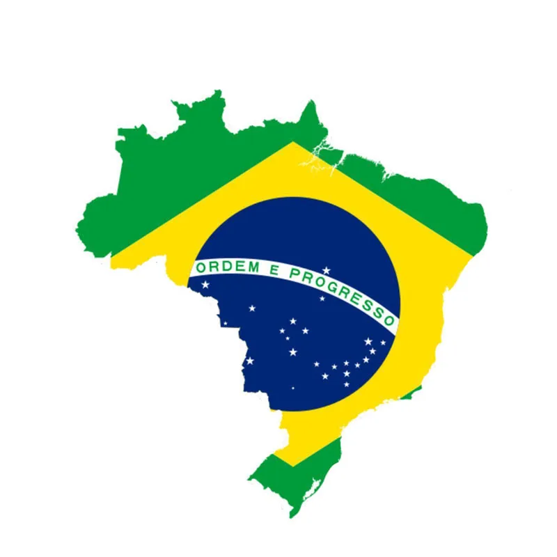 15cmx14cm Creative Brazil flag map Vinyl Car stickers Decals Motorcycle Accessories Car-Window Decorative Goods PVC | Автомобили и