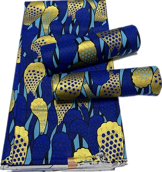 

Gold print african new fashion anakra 100% cotton african wax fabric nigerian ghana kitenge dashiki real wax fabric 6yards