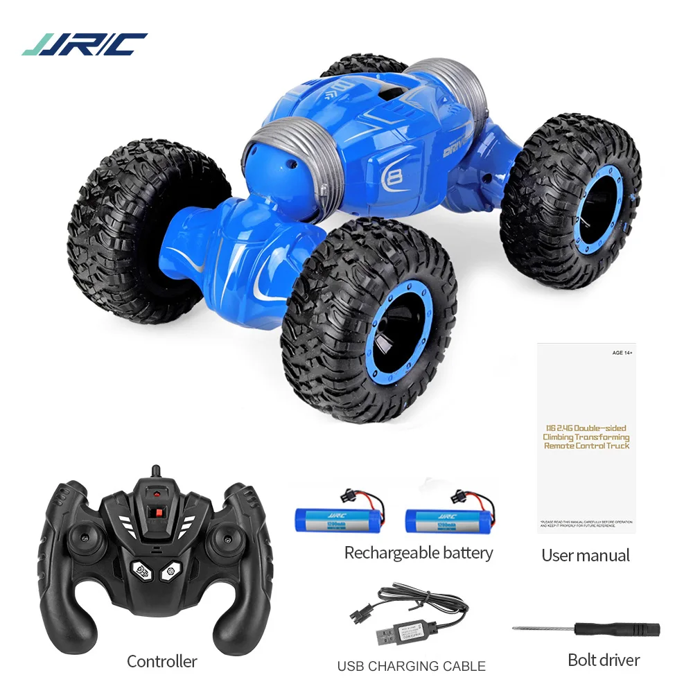 JJRC Q70 RC автомобиль на радиоуправлении 2,4 ГГц 4WD Twist-deserte автомобили Внедорожные багги игрушка высокая скорость скалолазание RC автомобиль дети детские игрушки - Цвет: Blue 2 batteries