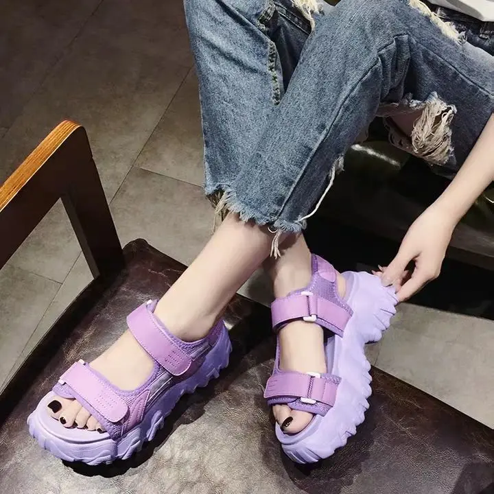 2021 women sandals platform chunky wedge shoes