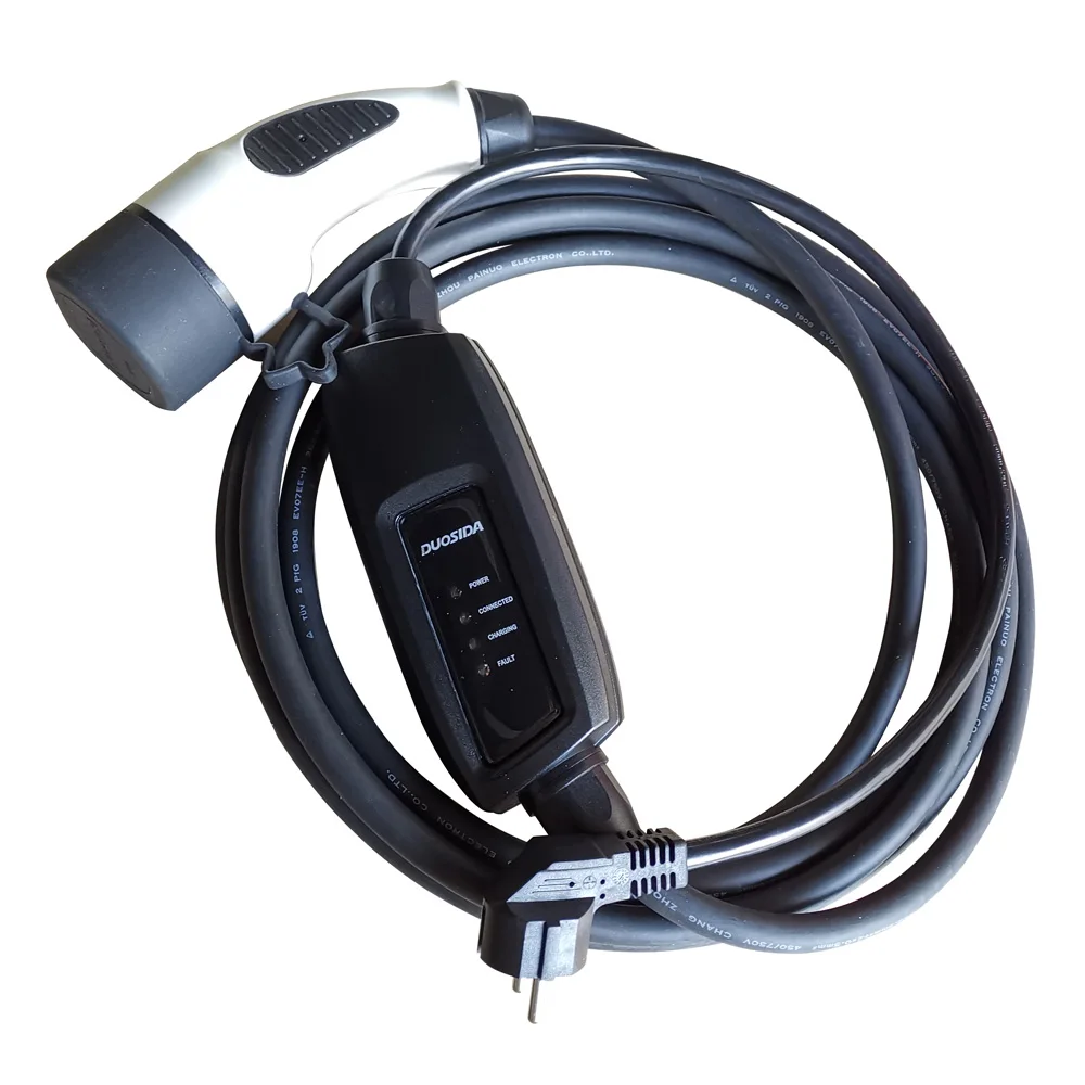 Портативное зарядное устройство для электромобилей 16 А EVSE тип 2 IEC 62196