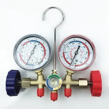 

A/C R12 R22 R134A R404A Air-conditionging System Refrigerant Meter 3pcs Testing Charging Manifold Hose