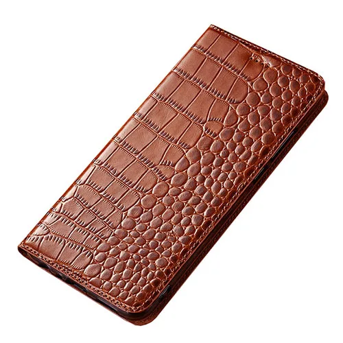 Чехол для Ulefone power 5 5S 3s 2 3 с узором «крокодиловая кожа», чехол-бумажник из натуральной кожи с откидной крышкой для Ulefone Mix S Mix 2, чехлы для телефонов Coque - Цвет: brown
