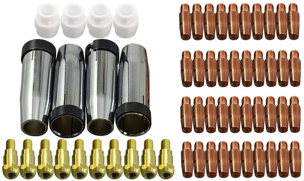 Contact Tip Conical Gas Nozzle Holder Fit 24KD MB24 MIG MAG Co2 Welding Torch 59pcs | Инструменты
