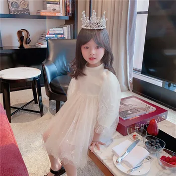 

New Arrival 2020 Girls Spring Dresses Kids Cute Princess Dresses for Girls Fashion Baby Girls Mesh Patchwork Dresses, #8553