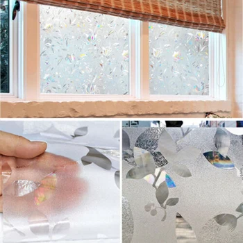 

Self Adhesive Window Film Removable DIY Sun Protection 1 Roll Sticker Privacy