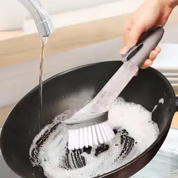 

7PCS Set Household Kitchen Washing Utensils Pot Dish Brush with Liquid Washing Soap Dispenser Pot Brush Dish Brush Cleaning