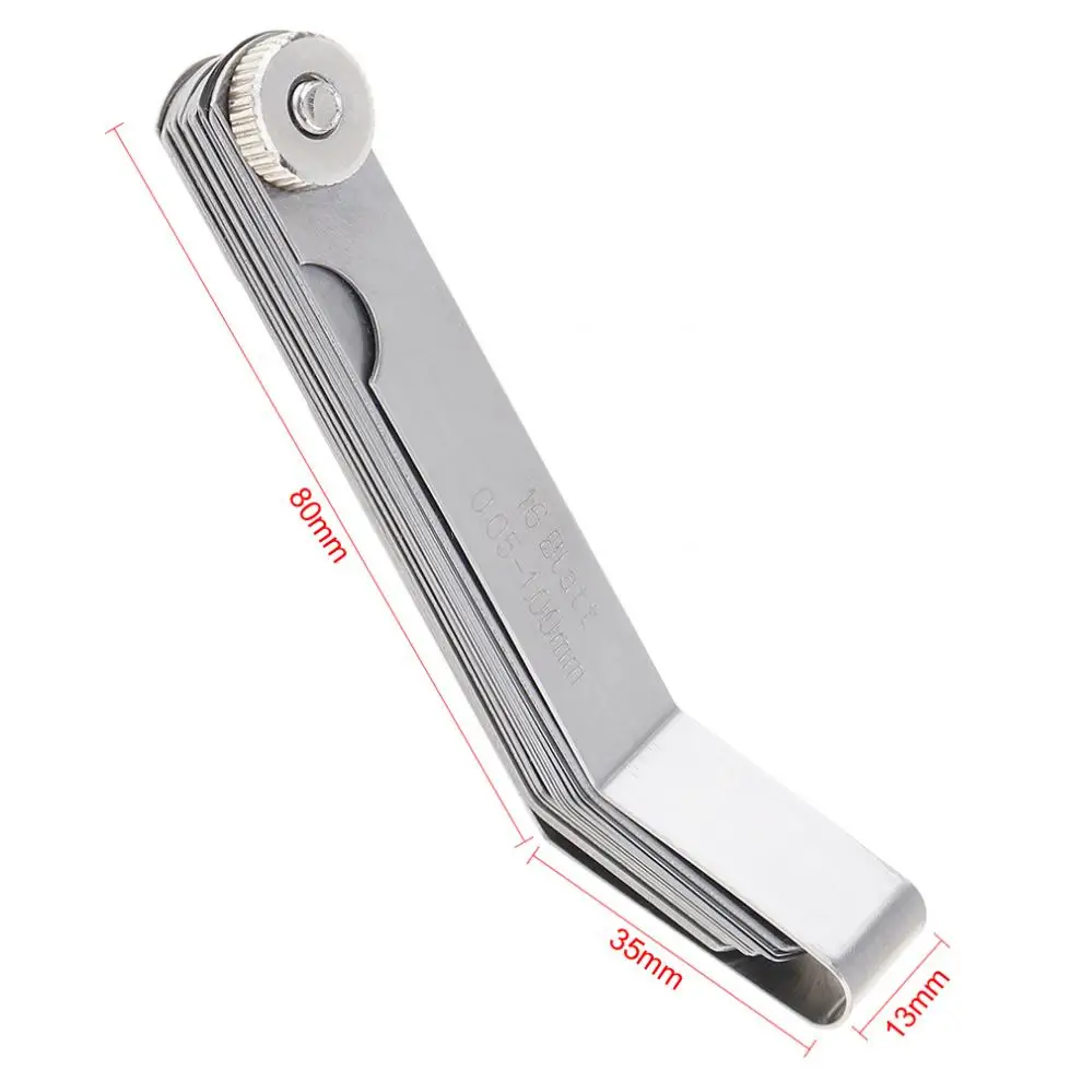 Spessimetro A Lame 16 Pezzi - Acciaio Inossidabile, Misure 0.05-1.00mm, Per Meccanica Di Precisione - Foto 8