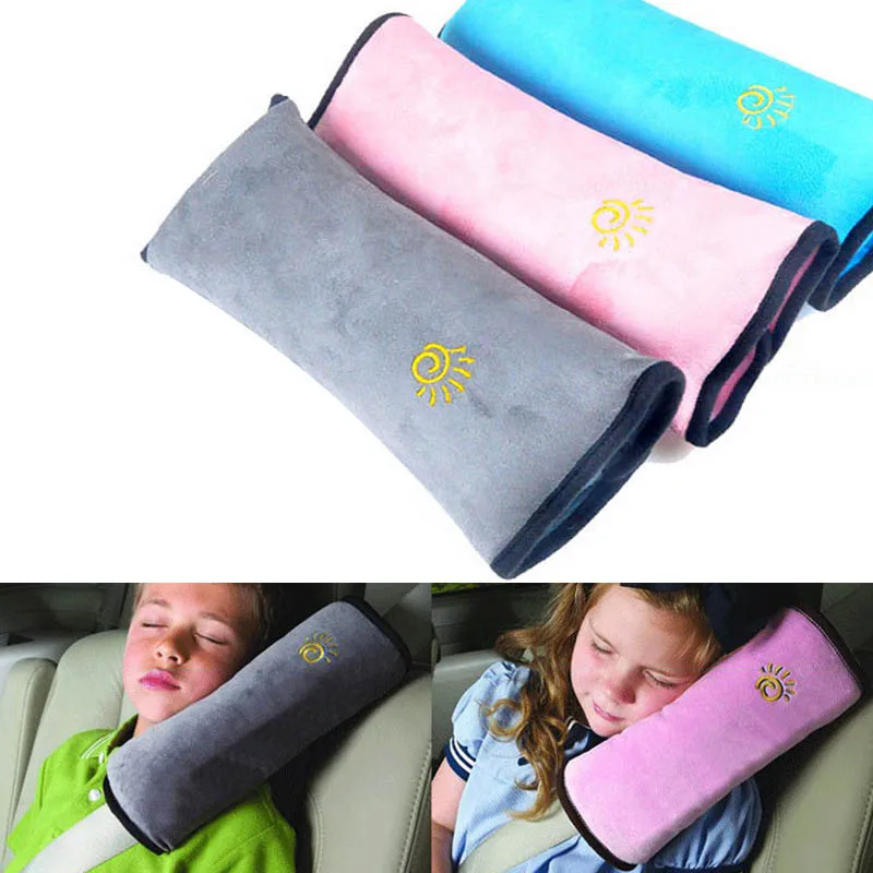 1 Uds chico s almohada con protección para el cuello encantador suave almohada para bebé chico coches almohadas Auto para cinturón de seguridad del hombro cojín de apoyo