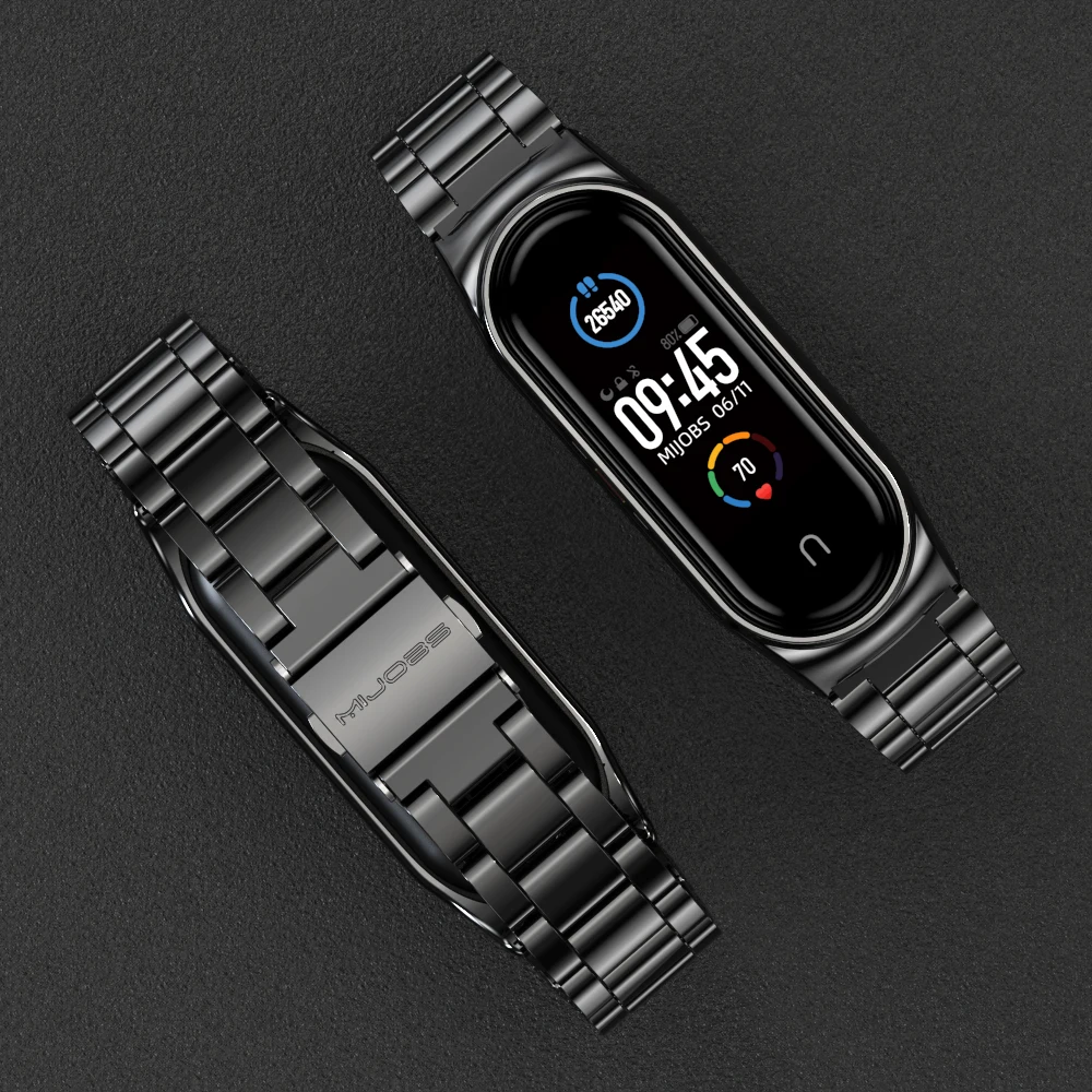 Ремешок металлический для Xiaomi Miband 6 5 4 3 браслет Mi Band Global на запястье | Электроника