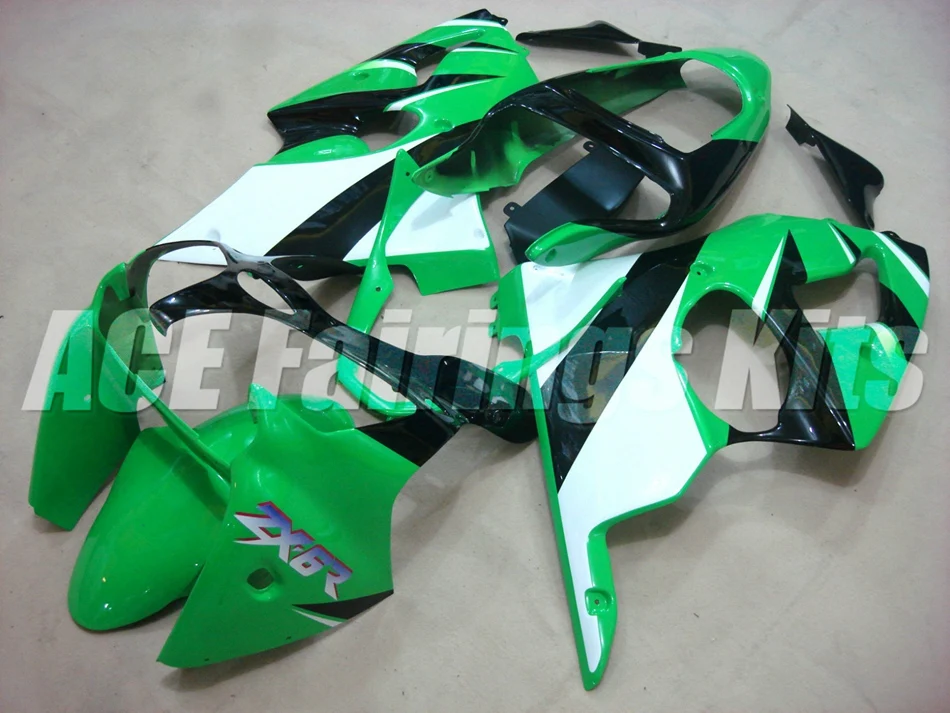 ABS Полный Обтекатель подходит для Kawasaki ZX6R 2000 2001 2002 мотоцикл Обтекатели ZX-6R 00 01 02 Ninja 636 Кузов Набор на заказ хороший