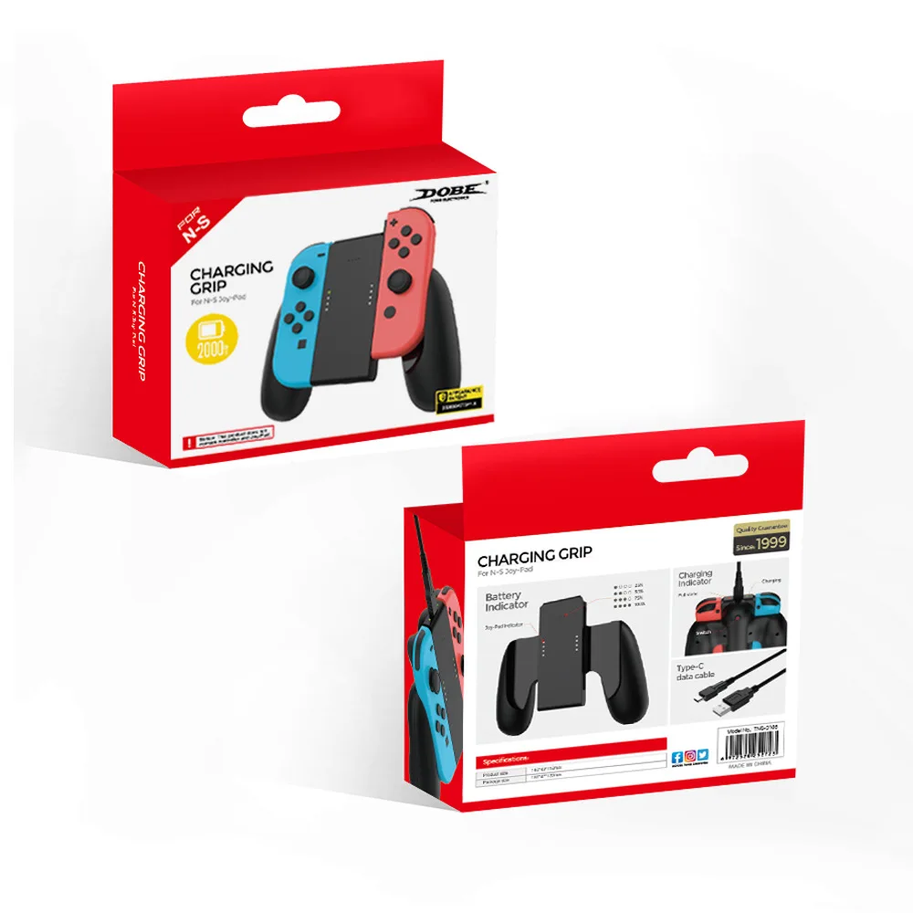 DOBE 2000mAh Charging Grip Dock Station for Nintendo Switch Joy-Con Charger for Gamepad with Cable Charging Indicator 