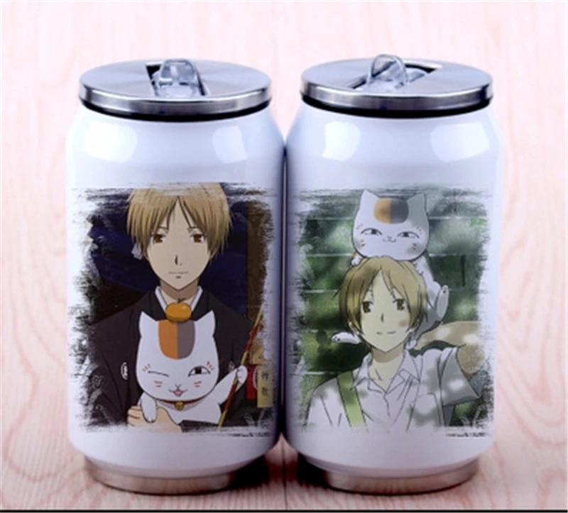 Q Мультфильм Natsume Yuujinchou из нержавеющей стали теплоизоляционная чашка аниме бутылочка для кошек кружка для воды украшения, рождественские подарки - Цвет: Q