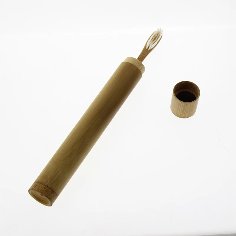 BPA Free& Biodegradable натуральная Экологичная бамбуковая зубная щетка для взрослых набор(3 шт упаковка) с чехол для зубной щетки для путешествий