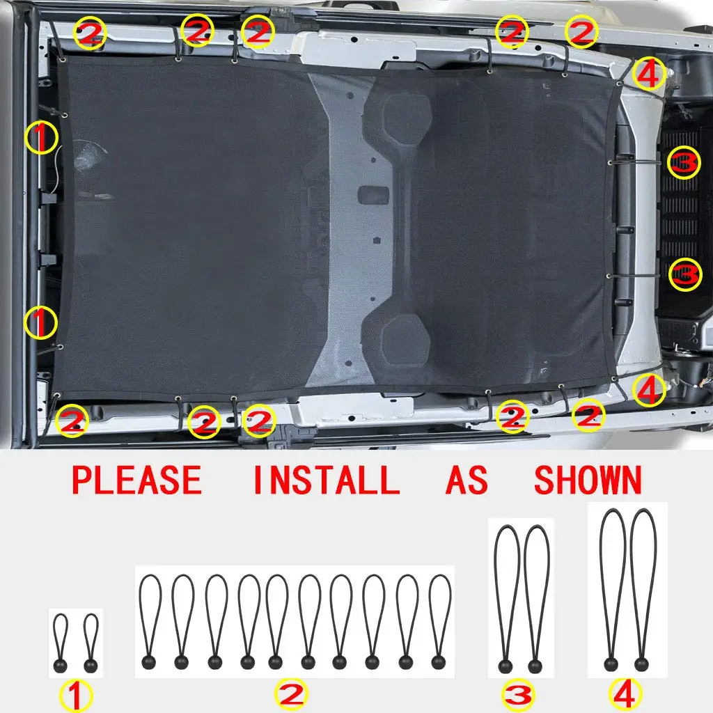 Для Jeep Wrangler JL сетка тенты верхняя крышка УФ Защита от солнца сетка крыши JL внедорожные спортивные наружные черные армейские звезды