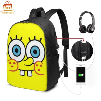 

Spongebob Backpack Spongebob Backpacks Trendy Men - Women Bag Student Print High quality Multi Pocket Bags