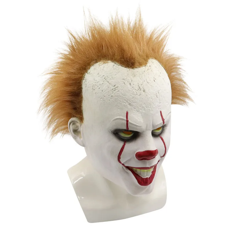 Stephen King's It: маска пеннивайза Джокер, клоун Косплей Хэллоуин латексный Полнолицевой Карнавальная маска для взрослых